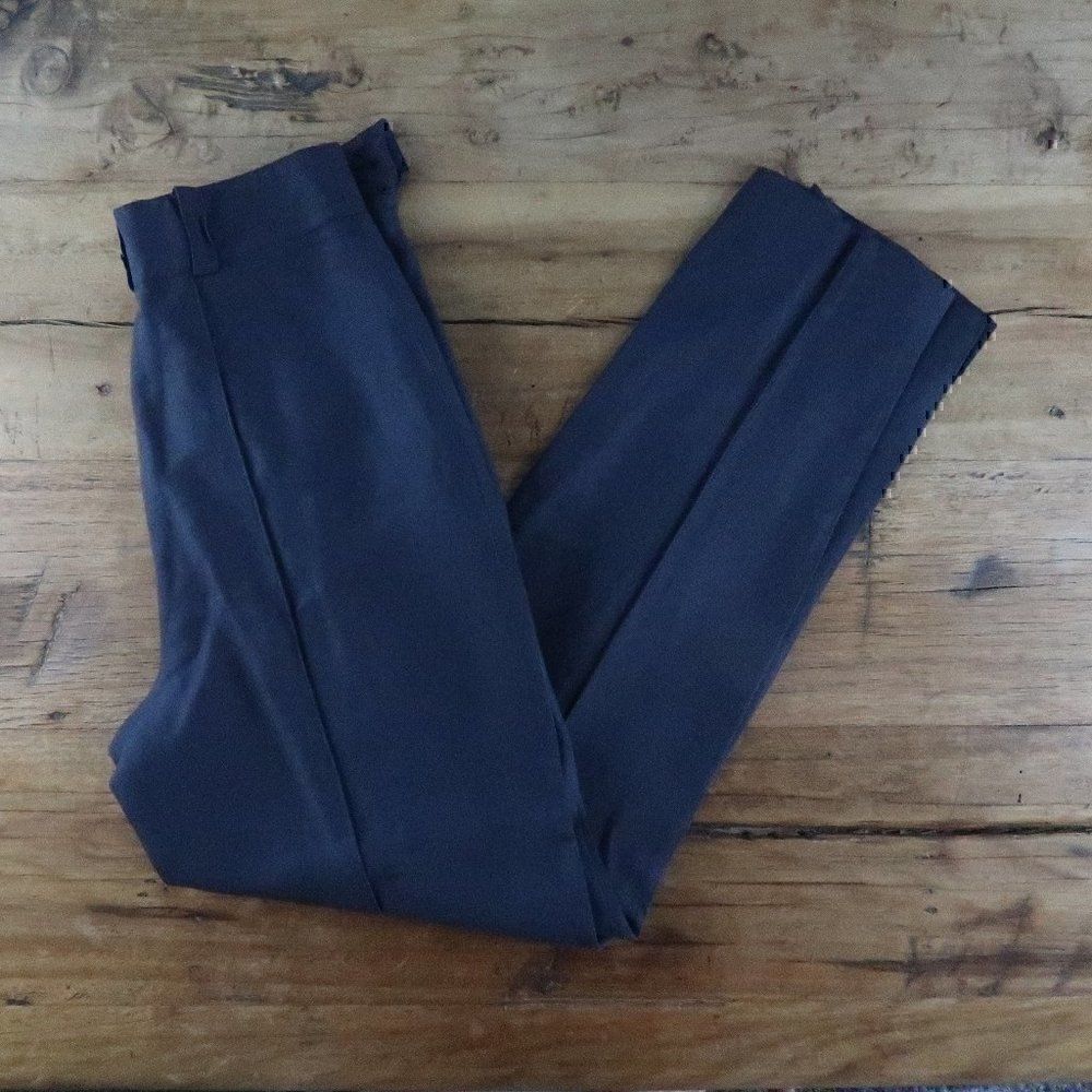 MONDI VINTAGE GREY SIDE ZIP SKINNY OFFICE TROUSERS PANTS SIZE 36